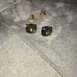 Kate spade dark gray gum drop earrings